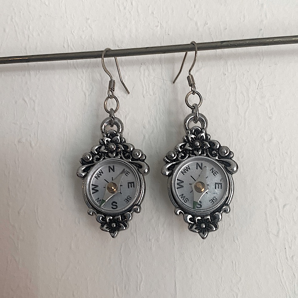 Compass Dangle Earrings